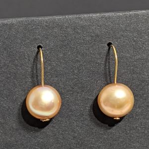 Baroque Pearl and Gold Earrings